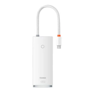 Baseus Lite Series Hub 6w1 USB-C to 2x USB 3.0 + USB-C PD + HDMI + SD/TF (white)