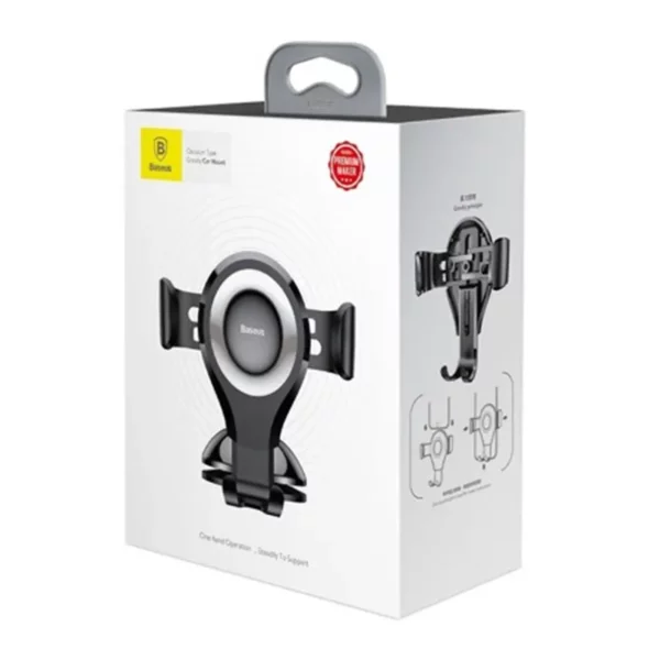 Baseus Osculum gravitational phone holder (black + silver) - Image 5