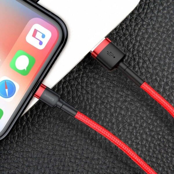 Baseus Cafule USB Lightning cable 2.4A 1m (black + red) - Image 7