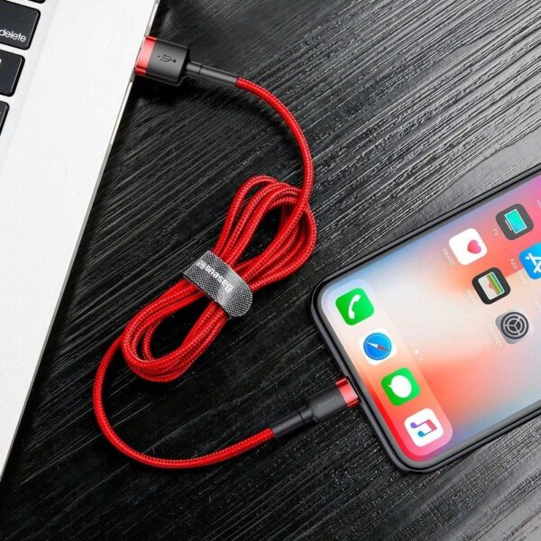 Baseus Cafule USB Lightning cable 2.4A 1m (black + red) - Image 8