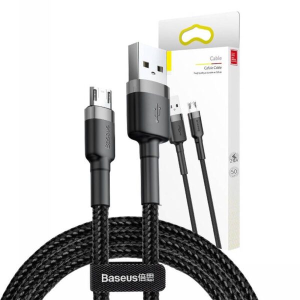 Baseus Cafule Micro USB cable 2.4A 1m (Gray + Black) - Image 7