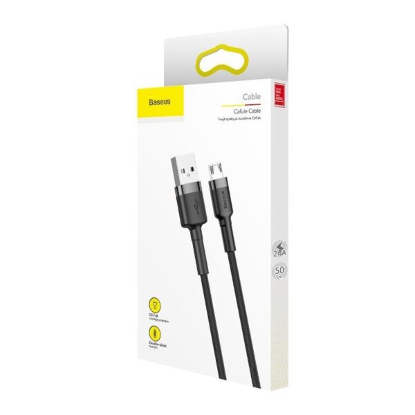 Baseus Cafule Micro USB cable 2.4A 1m (Gray + Black) - Image 6