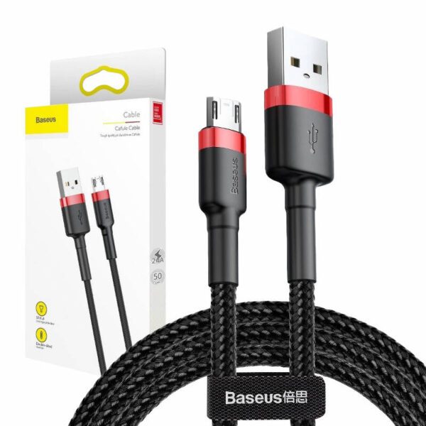 Baseus Cafule Micro USB cable 2.4A 1m (Red+ Black) - Image 7