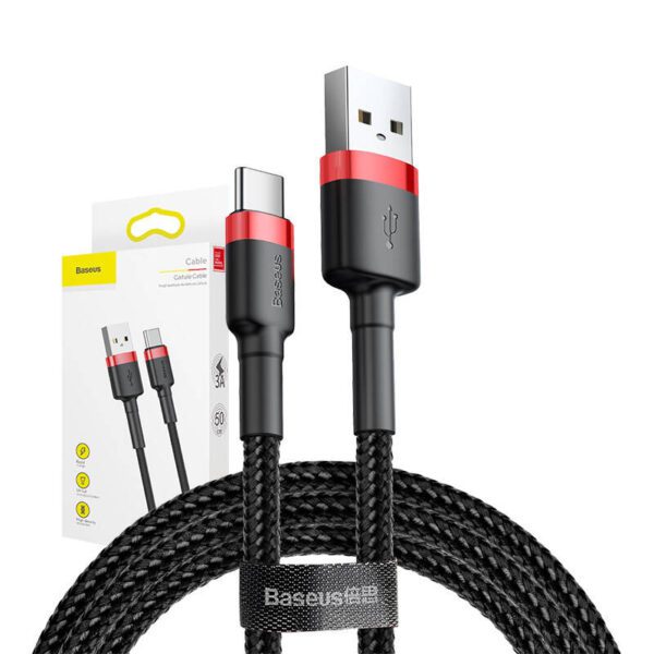 Baseus Cafule cable USB-C 3A 0.5m (Red+Black) - Image 7