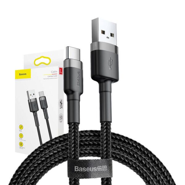 Baseus Cafule cable USB-C 3A 0.5m (Gray+Black) - Image 7