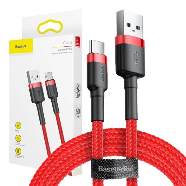 Baseus Cafule cable USB-C 3A 1m (Red) - Image 7