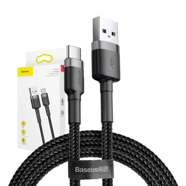 Baseus Cafule cable USB-C 2A 2m (Gray+Black) - Image 7