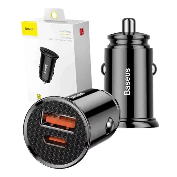 Car Charger Baseus Circular PD QC4.0+ 5A 30W (czarna) - Image 7