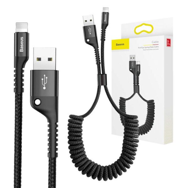Baseus Spring-loaded cable Lightning 1m 2A (black) - Image 7