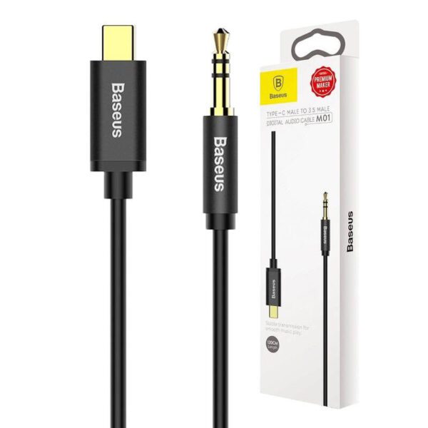 Baseus Yiven Audio cable USB-C to mini jack 3,5mm, 1.2m (Black) - Image 8