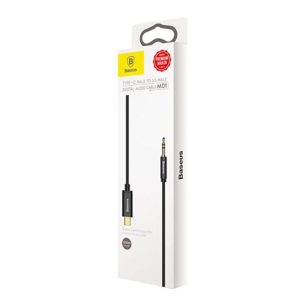 Baseus Yiven Audio cable USB-C to mini jack 3,5mm, 1.2m (Black) - Image 6