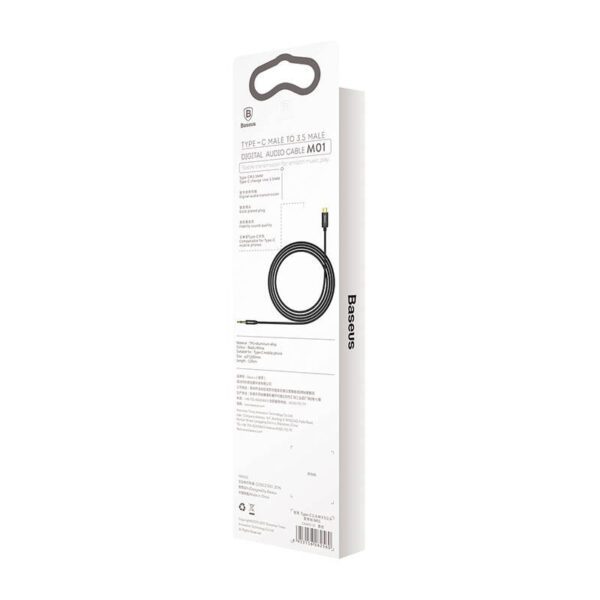 Baseus Yiven Audio cable USB-C to mini jack 3,5mm, 1.2m (Black) - Image 7