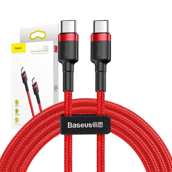 Baseus Cafule Cable USB-C PD 2.0 QC 3.0 60W 1m (Red) - Image 7