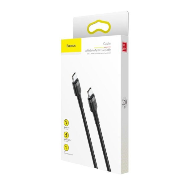 Baseus Cafule Cable USB-C PD 2.0 QC 3.0 60W 1m (Black+Gray) - Image 6