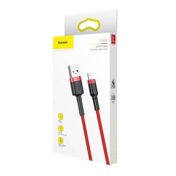 Baseus Cafule USB Lightning Cable 2,4A 0,5m (Red) - Image 7