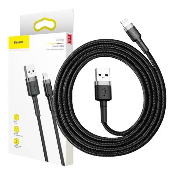 Baseus Cafule USB Lightning Cable 1,5A 2m (Gray+Black) - Image 11