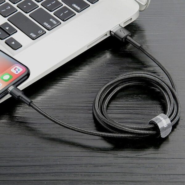 Baseus Cafule USB Lightning Cable 1,5A 2m (Gray+Black) - Image 6