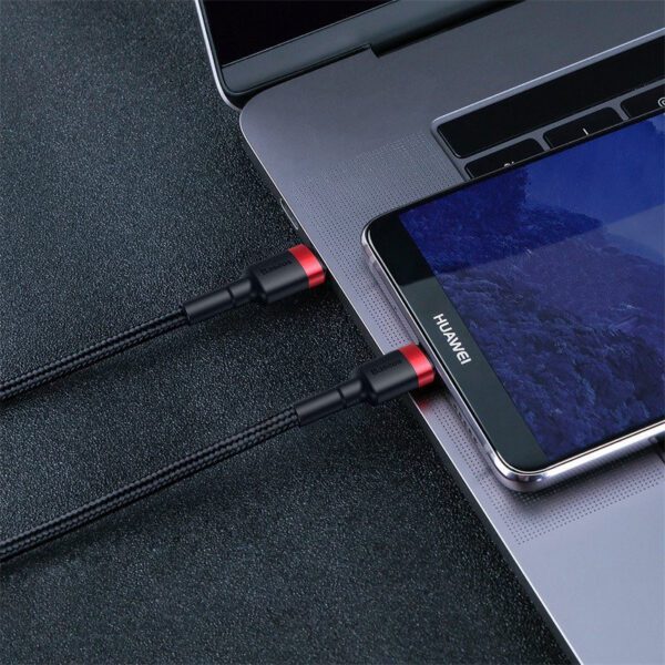 USB-C PD Baseus Cable Cafule PD 2.0 QC 3.0 60W 1m (black and red) - Image 7