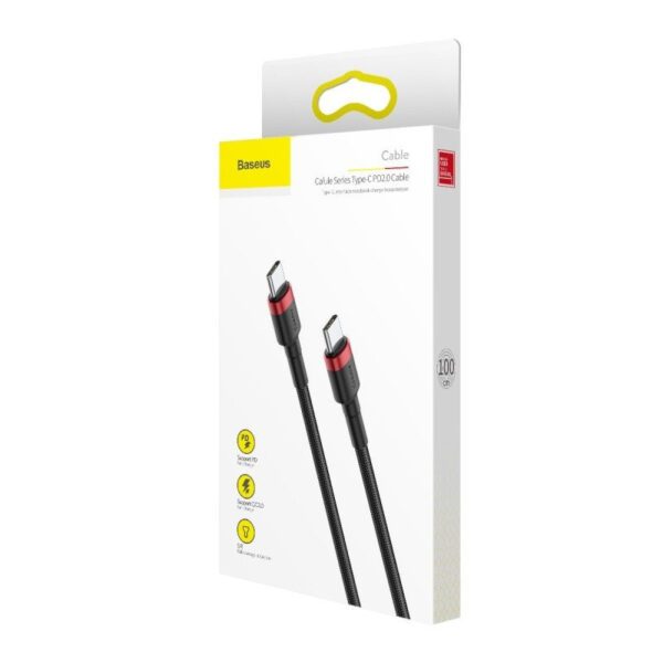USB-C PD Baseus Cable Cafule PD 2.0 QC 3.0 60W 1m (black and red) - Image 8