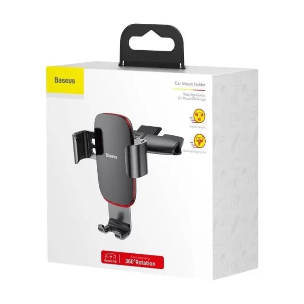 Baseus Metal Age Gravitational Holder for CD slot (Black) - Image 7