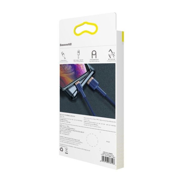 Baseus Cafule Lightning cable 2.4A 1m (Gold+Dark blue) - Image 10