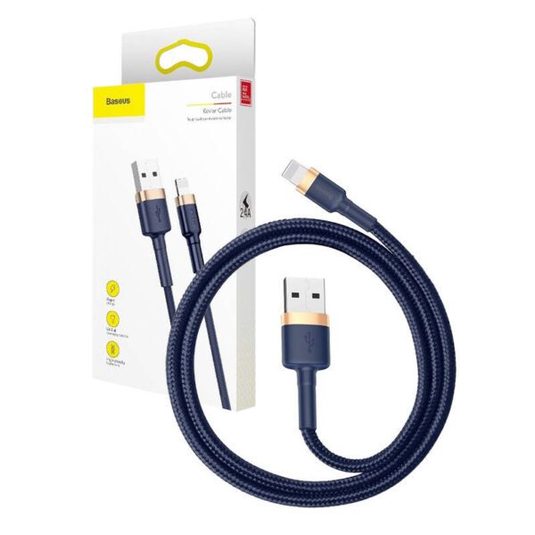 Baseus Cafule Lightning cable 2.4A 1m (Gold+Dark blue) - Image 11