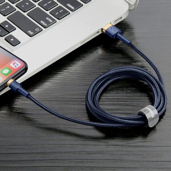 Baseus Cafule Lightning cable 2.4A 1m (Gold+Dark blue) - Image 7