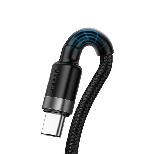 Baseus Cafule USB-C Cable Huawei SuperCharge, QC 3.0, 5A 1m (Black+Gray) - Image 7