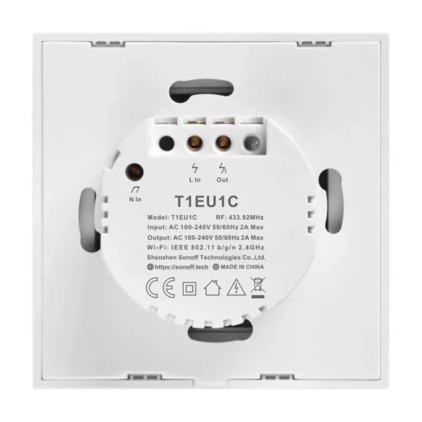 Smart Switch WiFi + RF 433 Sonoff T1 EU TX (1-channel) - Image 4