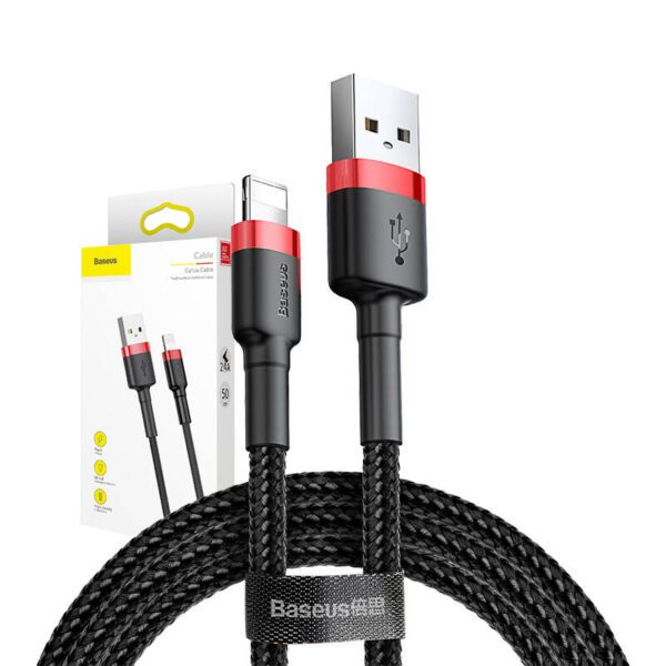 Baseus Cafule USB Lightning Cable 2,4A 0,5m (Red+Black) - Image 11
