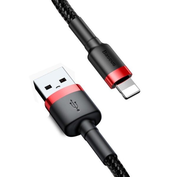Baseus Cafule USB Lightning Cable 2.4A 1m (Red+Black) - Image 3