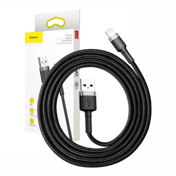 Baseus Cafule USB Lightning Cable 2.4A 0.5m (Gray+Black) - Image 11