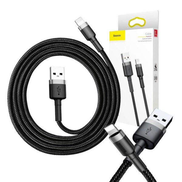 Baseus Cafule USB Lightning Cable 2,4A 1m (Gray+Black) - Image 11