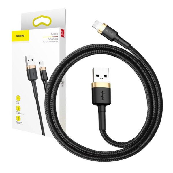 Baseus Cafule Cable USB Lightning 1.5 A 2m (Gold+Black) - Image 11