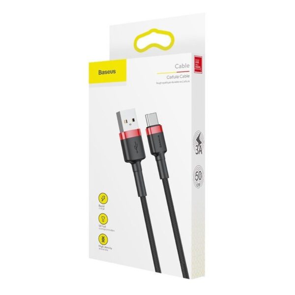 Baseus Cafule USB-C cable 2A 3m (Black+Red) - Image 8