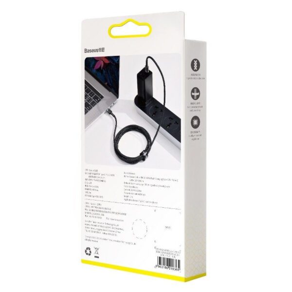 Baseus Cafule PD2.0 100W flash charging USB For Type-C cable (20V 5A)2m Gray+Black - Image 8