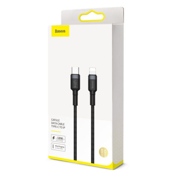 Baseus Cafule Cable Type-C to iP PD 18W 1m Gray+Black - Image 10