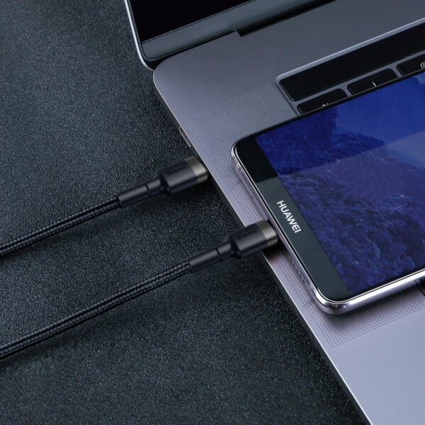 Baseus Cafule PD2.0 60W flash charging USB For Type-C cable (20V 3A) 2m Gray+Black - Image 7
