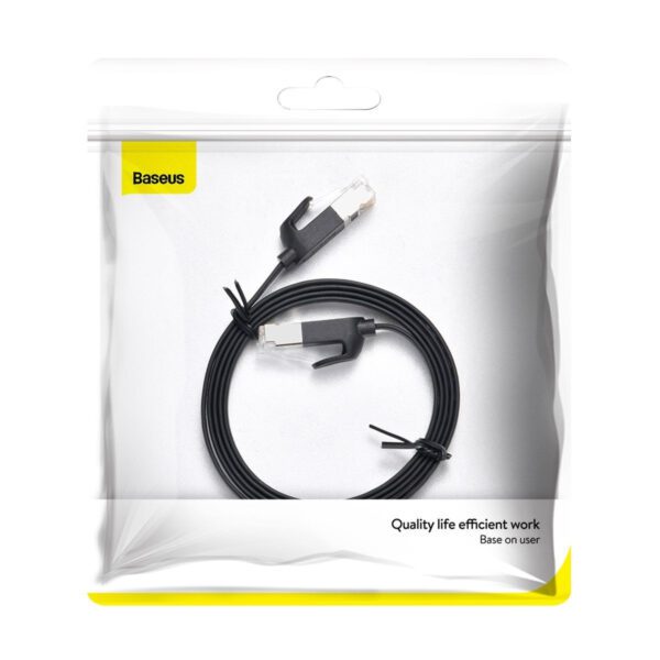 Baseus Cat 6 UTP Ethernet RJ45 Cable Flat 1m black - Image 8