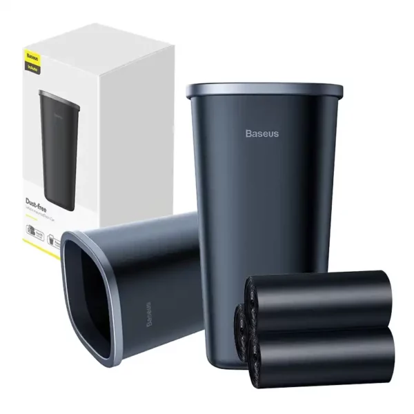 Baseus Dust-free Vehicle-mounted Trash Can（Trash Bag 3 roll/90）Black - Image 9
