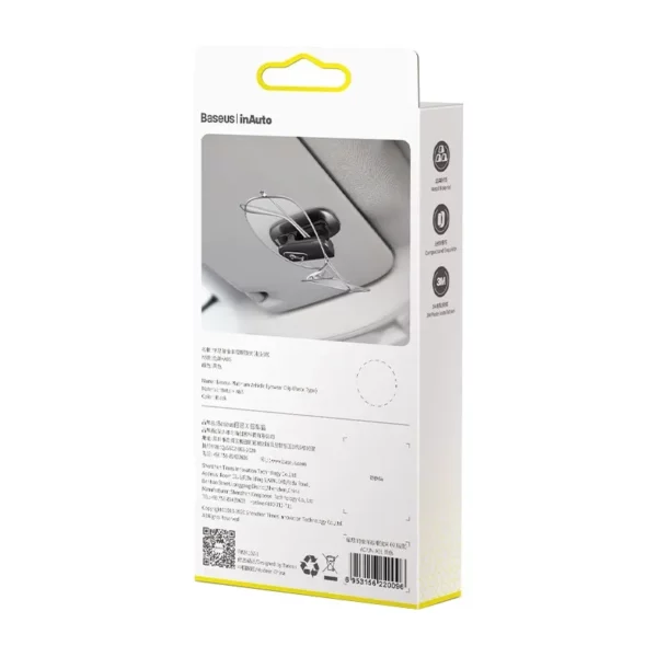 Baseus Platinum Vehicle eyewear clip Black - Image 7