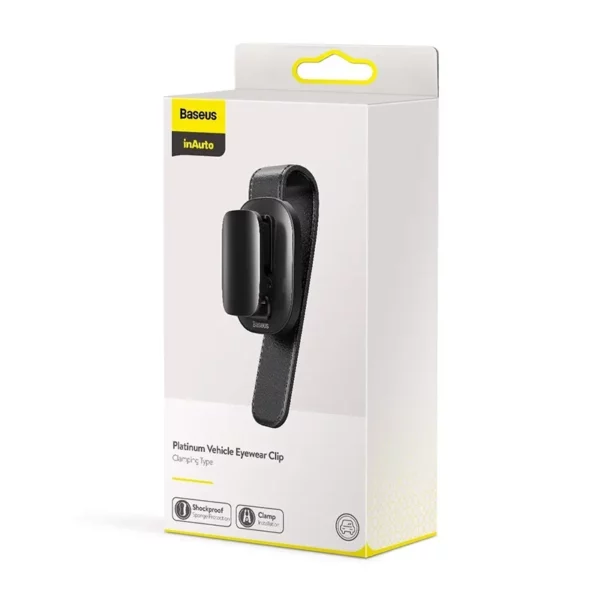 Baseus Platinum Vehicle eyewear clip (clamping type) Black - Image 6