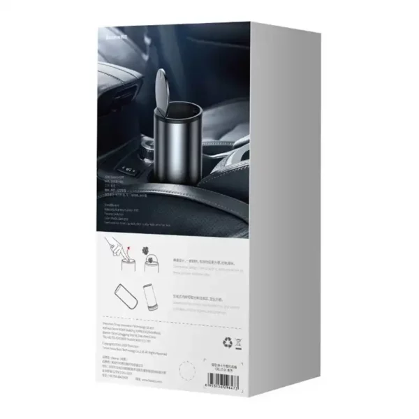 Baseus Gentleman Style Vehicle-mounted Trash Can Black - Image 7