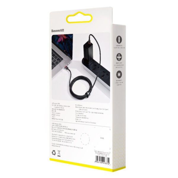 Baseus Cafule PD2.0 100W flash charging USB For Type-C cable (20V 5A)2m Red+Black - Image 8