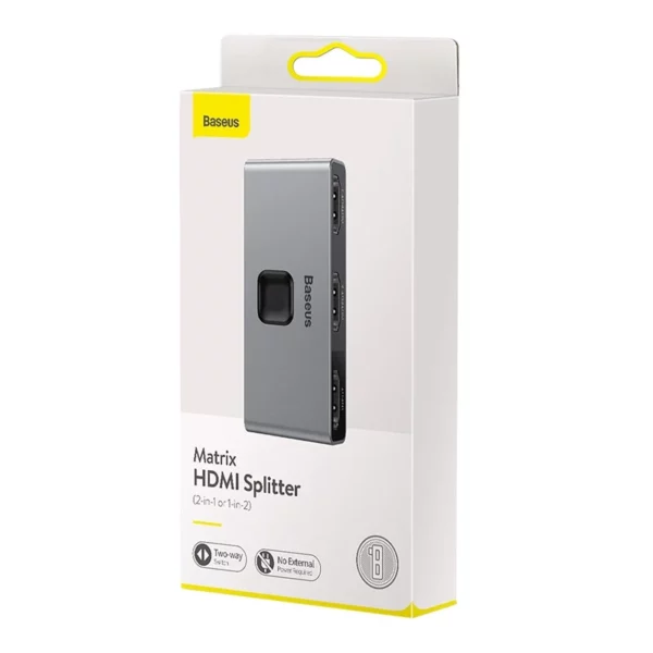 Baseus Matrix Two-way divider / splitter HDMI, 2x1 / 1x2, 4K - Image 7