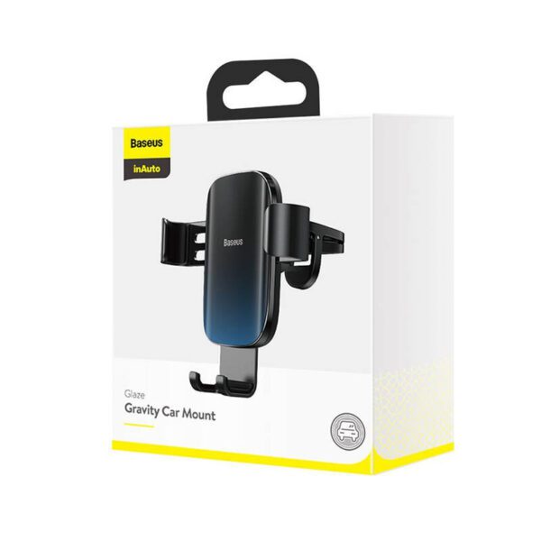 Baseus Glaze gravitational car holder for ventilation grid, aluminum (black) - Image 6