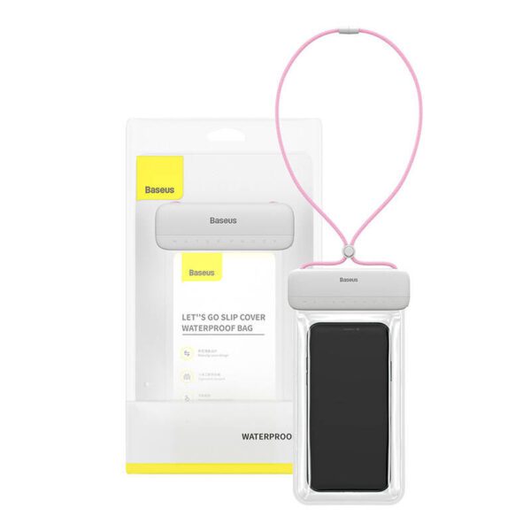 Baseus Let's Go Universal waterproof case for smartphones (pink) - Image 8