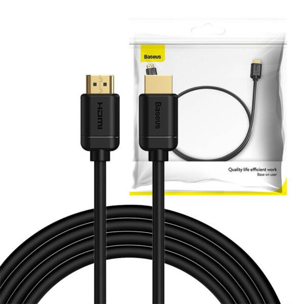 Baseus 2x HDMI 2.0 4K 60Hz Cable, 3D, HDR, 18Gbps, 3m (black) - Image 9