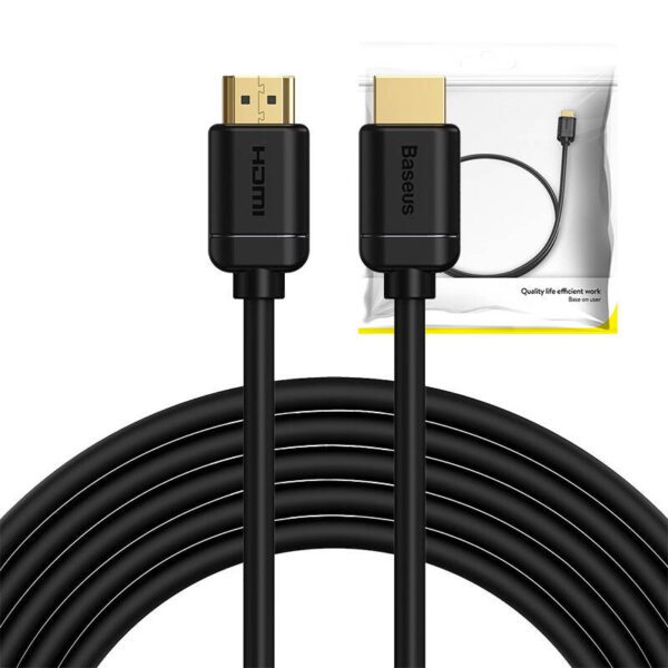 Baseus 2x HDMI 2.0 4K 60Hz Cable, 3D, HDR, 18Gbps, 5m (black) - Image 9