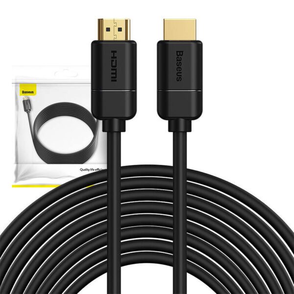 Baseus 2x HDMI 2.0 4K 30Hz Cable, 3D, HDR, 18Gbps, 8m (black) - Image 9